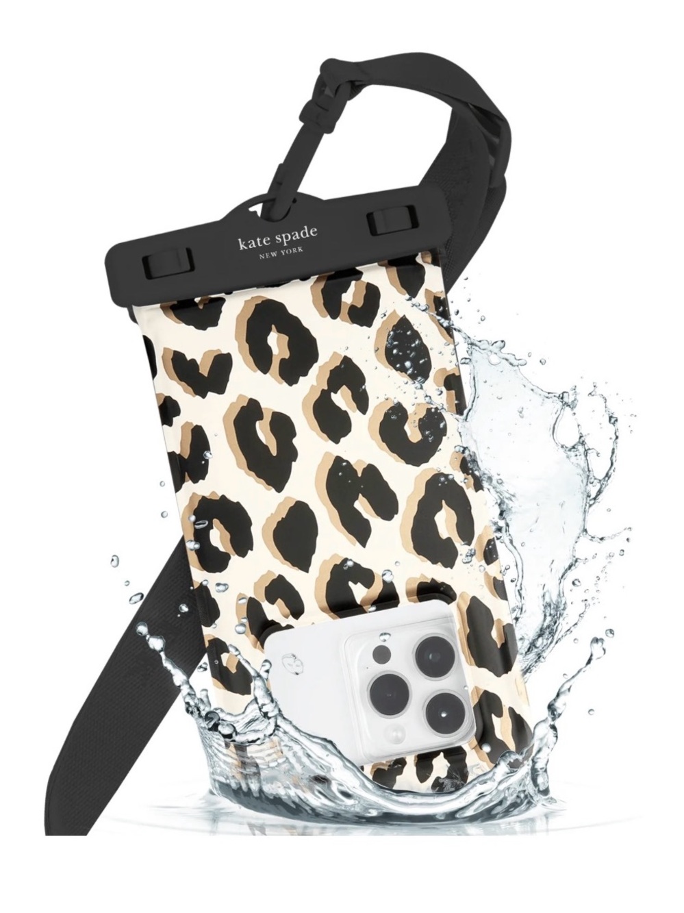 Kate Spade NY Leopard Waterproof Phone Pouch